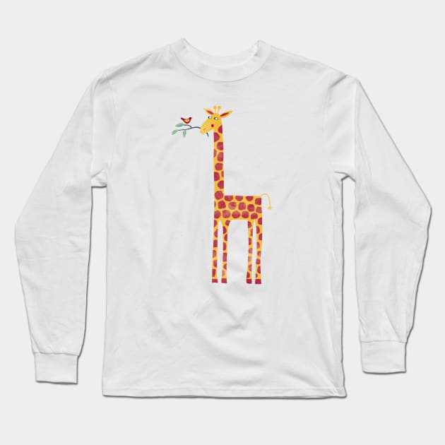 Giraffe Long Sleeve T-Shirt by NicSquirrell